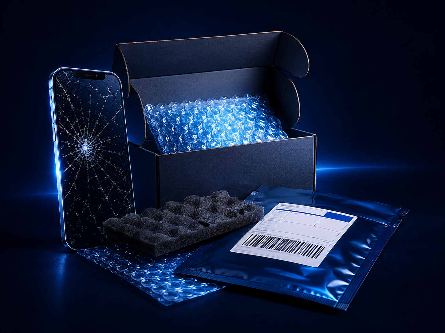 Mail-in phone repair packaging